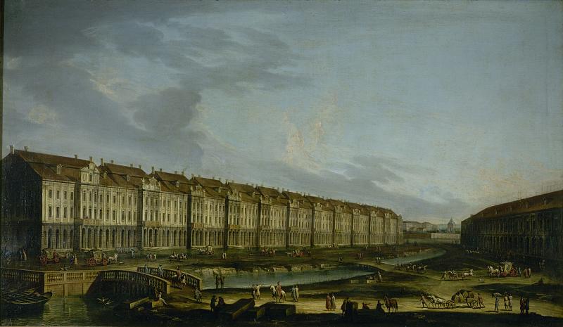 Неизвестный художник. Здание Двенадцати коллегий в Петербурге